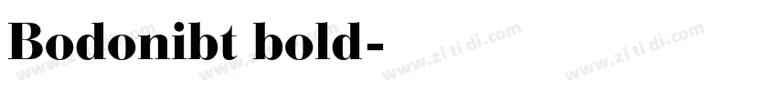Bodonibt bold字体转换